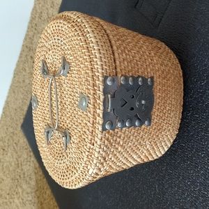 Vintage basket with lock antique